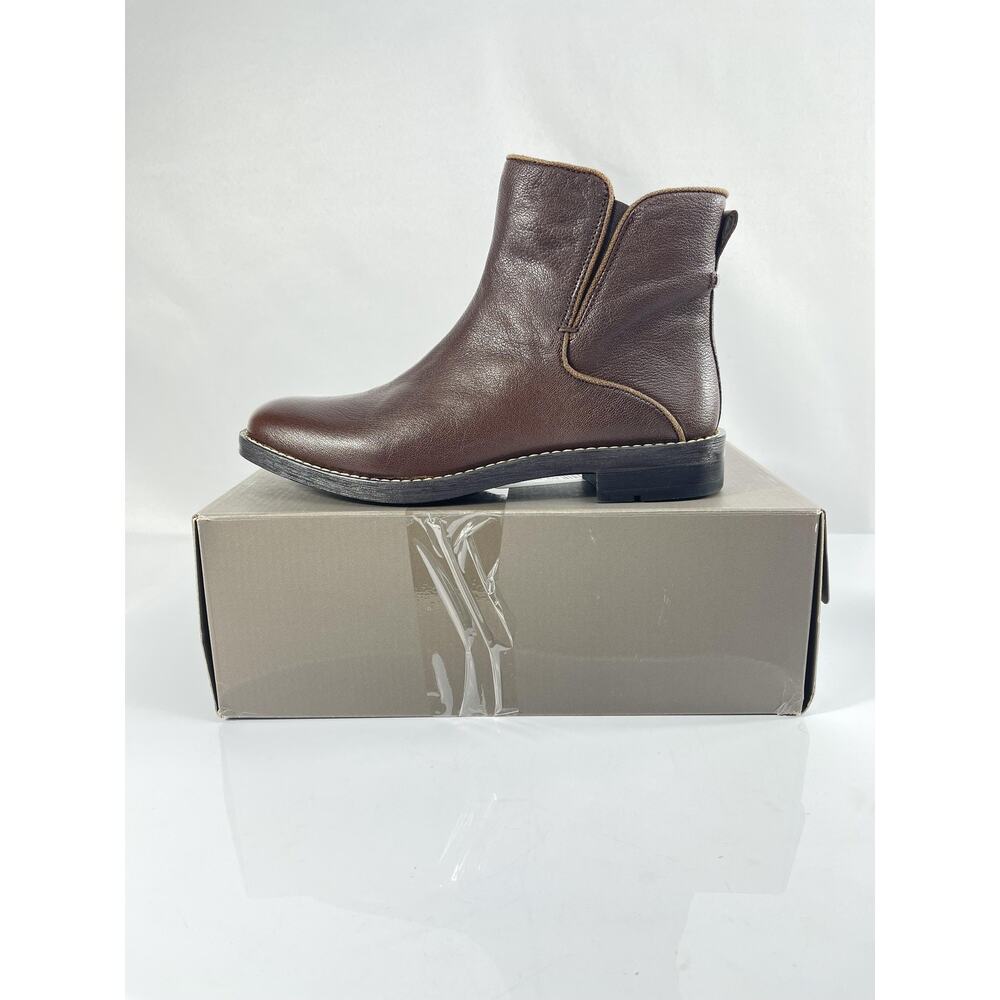 Franco Sarto Boots Women's Size 7M Brown L-Marcus Leather Ankle Booties Zip - Picture 10 of 13